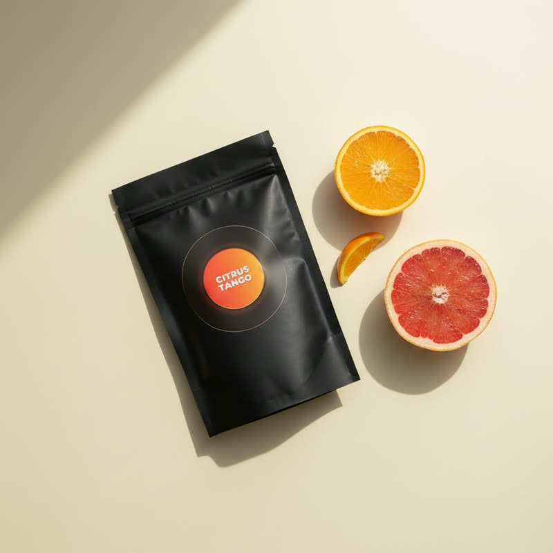CAPNOS Citrus Tango flavor wick pack with orange and pink grapefruit