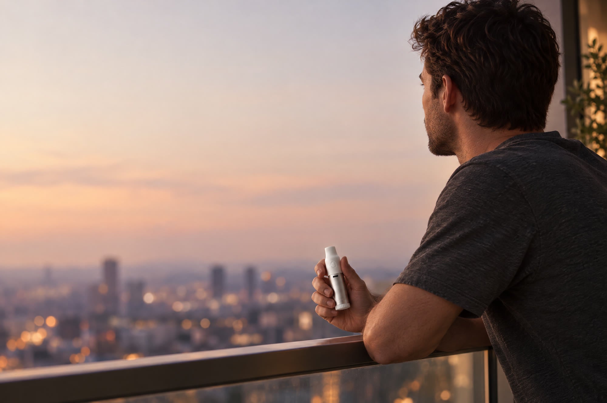 Taking a quiet moment with CAPNOS on a balcony